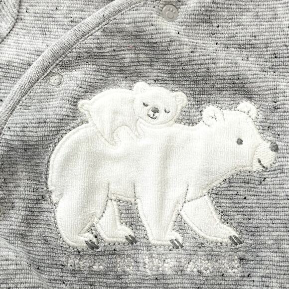 Polar Bear Gray Bodysuit  2-3 Months Boys & Girls - Picture 10 of 10